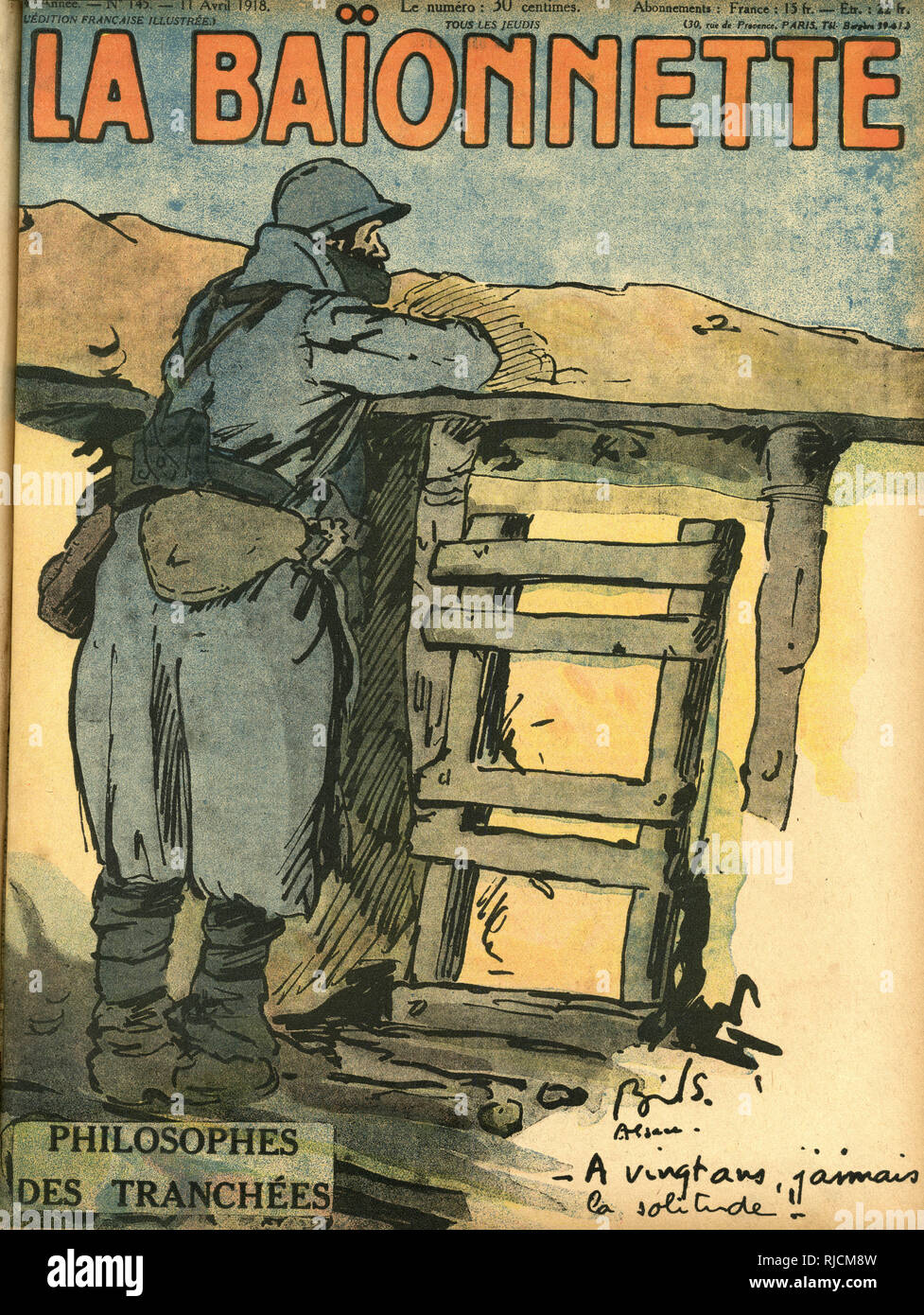 Couverture, la Baionnette, WW1 Banque D'Images
