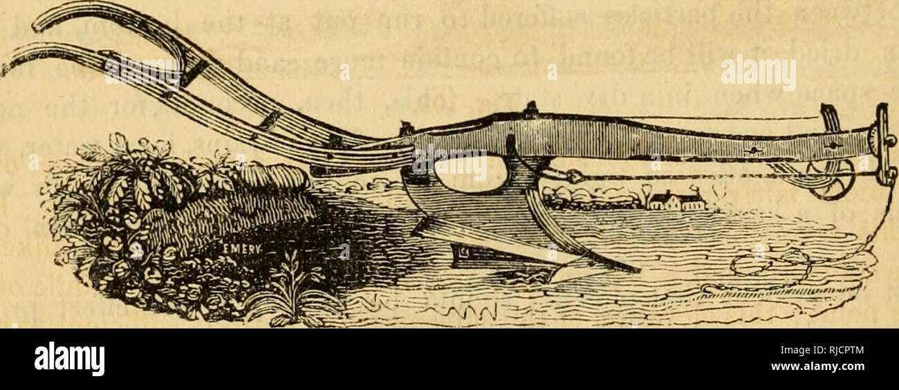 . Charles C. Mapes'. Les machines agricoles. 64 C. C. MAPES catalogue illustré. En sod-laboure la régularité de tournant devient nécessaire pour assurer la décomposition de la matière organique dans le sol, et dans une telle pratique nos commentaires comme ci-dessus ne s'appliquent pas. Sous-sol et de SNB-sol charrues. Ce qui suit, à partir de l'agriculteur, de travail de mai 1860, décrit le processus et met en oeuvre au-dessus visées à : la désintégration de plus le sol a longtemps été admis comme souhaitable pour le mode d'adoption généralisée, et certains chercheurs ont conclu qu'aucun détail n'est trop grand qui peut pratiquement être atta Banque D'Images