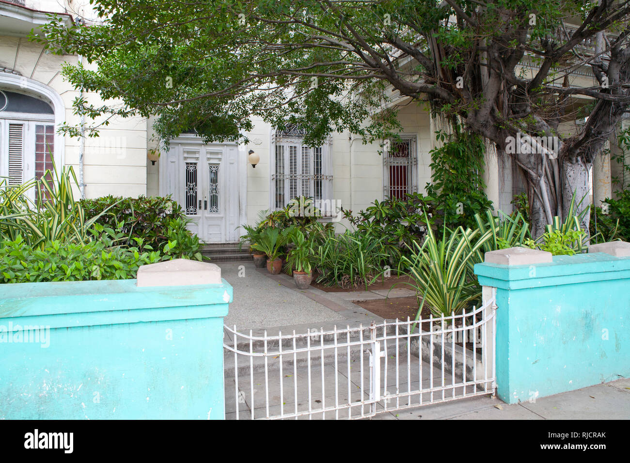 Maisons colorées à La Havane Cuba Banque D'Images