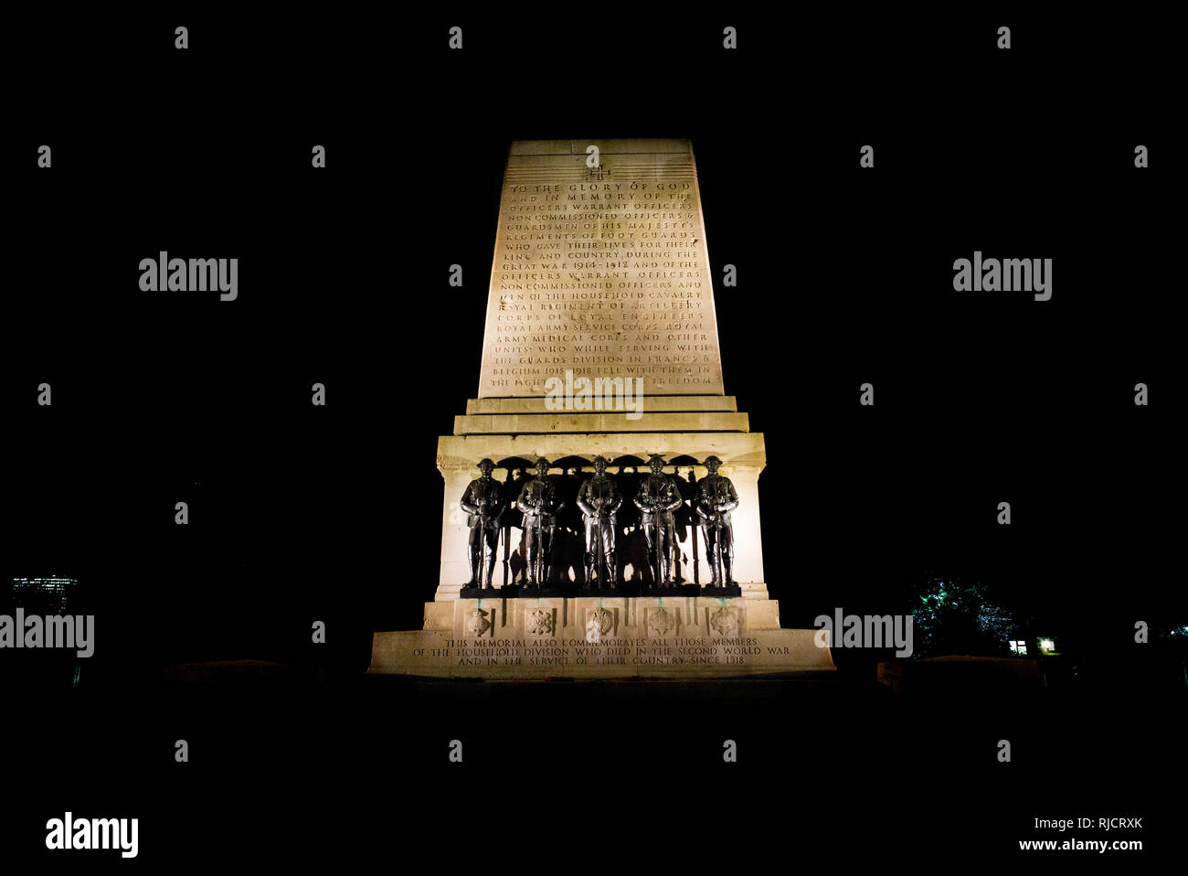Monument commémoratif de gardes en face de Horse Guards Parade Londres Banque D'Images