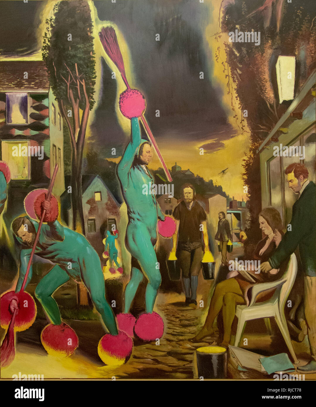 L 'apprenti' par Neo Rauch Banque D'Images