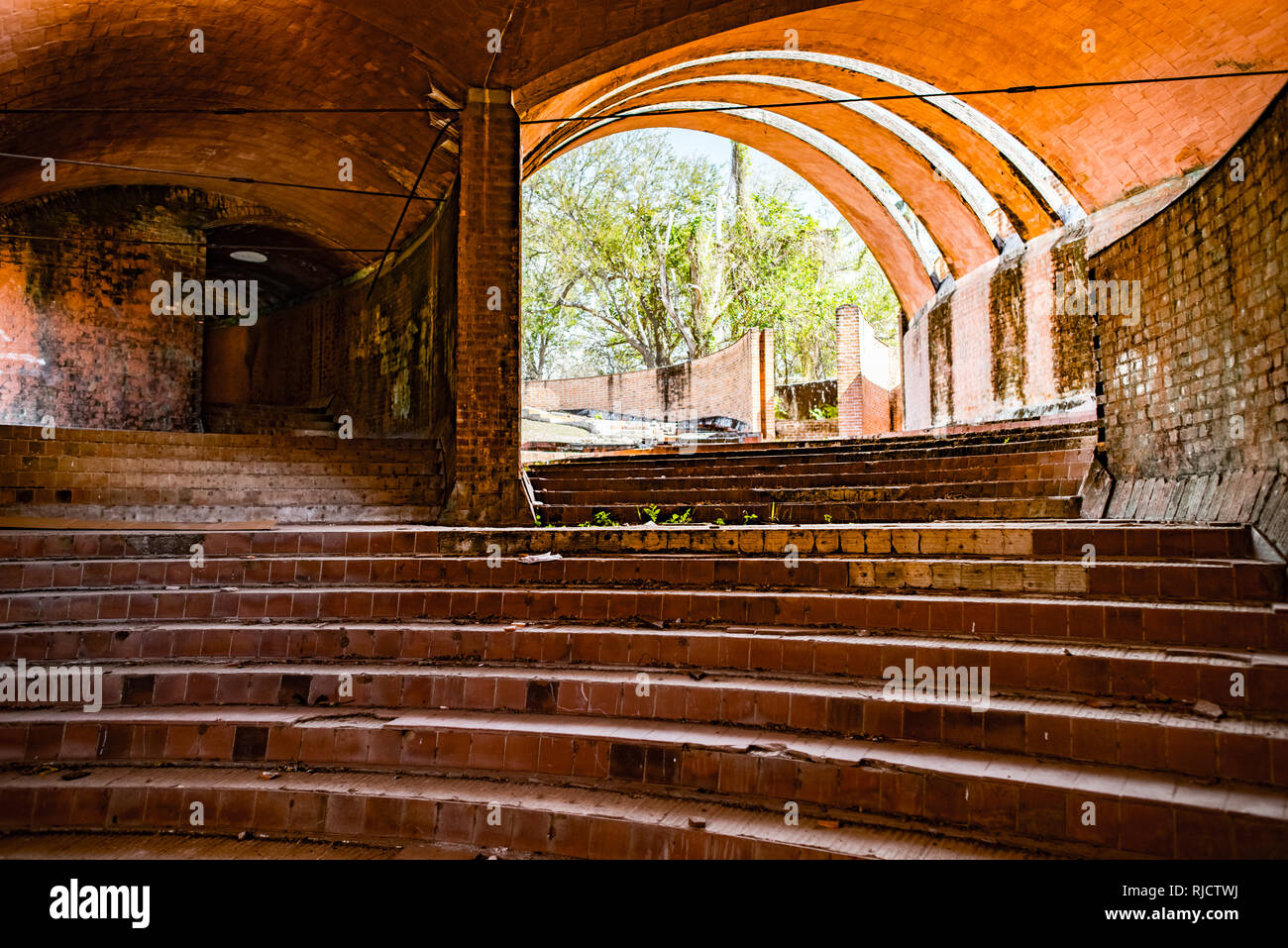 Couloir, abandonnés, l'école de ballet de La Havane, Cuba Banque D'Images