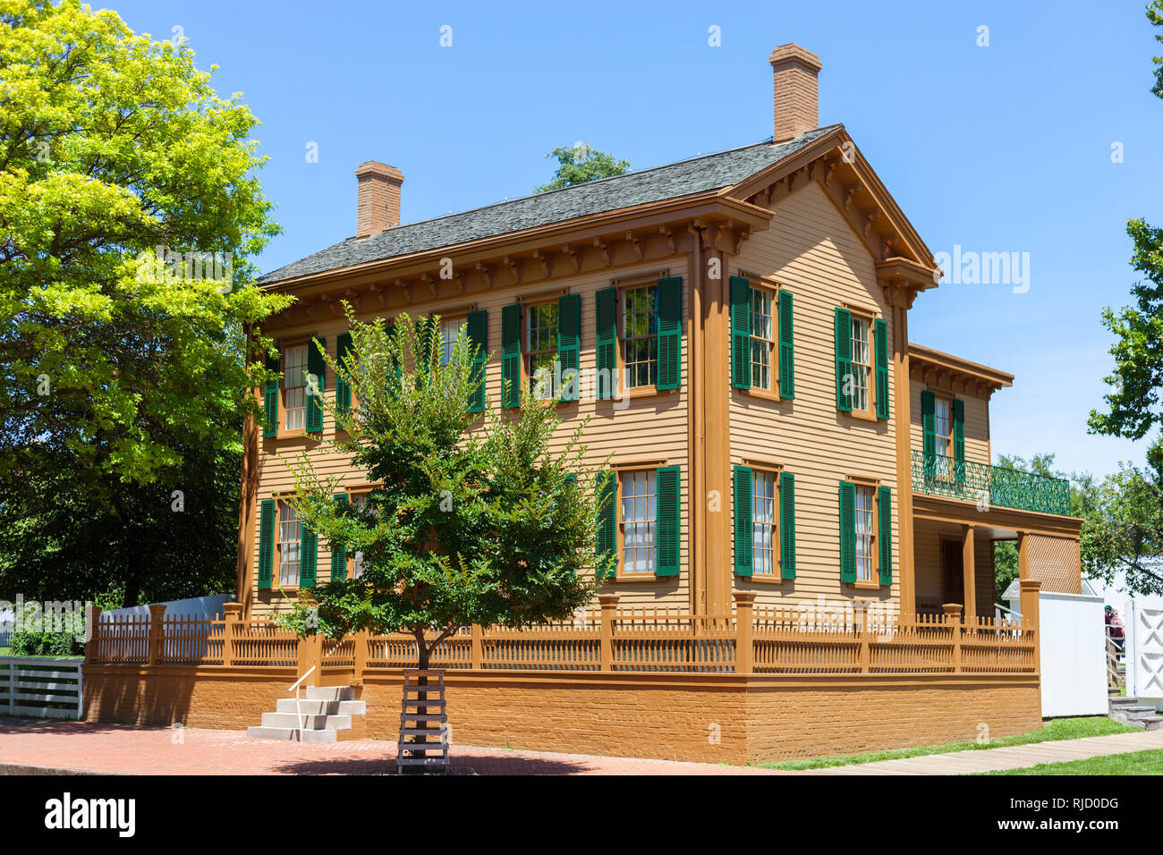 SPRINGFIELD, ILLINOIS - Juillet 11, 2018 - Lincoln Home National Historic Site (U.S. National Park Service) Banque D'Images