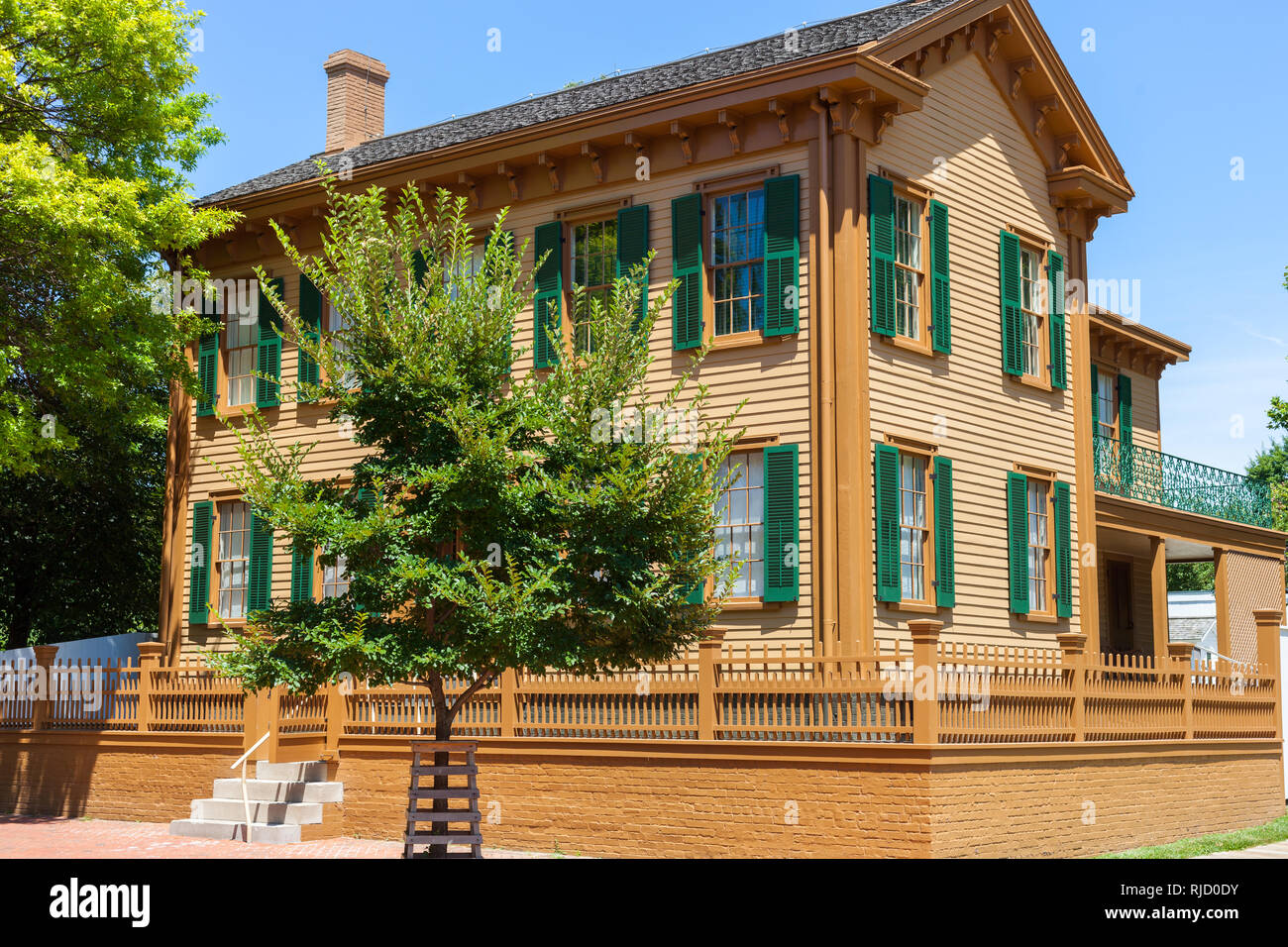 SPRINGFIELD, ILLINOIS - Juillet 11, 2018 - Lincoln Home National Historic Site (U.S. National Park Service) Banque D'Images