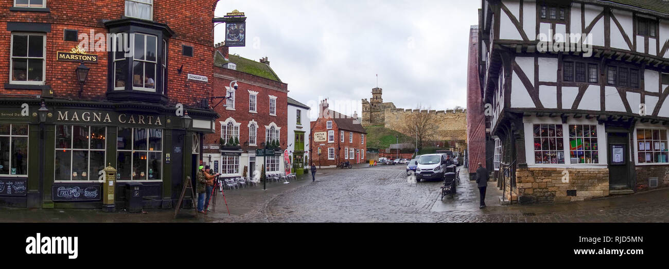 Castle, Castle Hill, Lincoln Banque D'Images