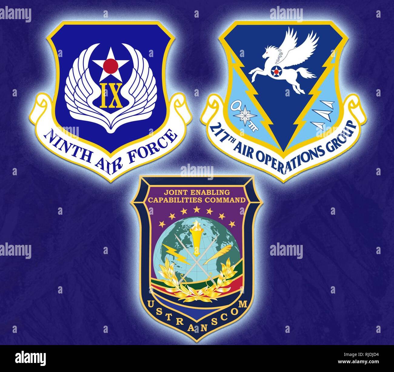 Le personnel de la Ninth Air Force a participé à l'exercice personnel (STAFFEX) 18-2 dans le cadre de la feuille de route pour devenir une force opérationnelle interarmées (FOI) capable de l'administration centrale, du 16 au 19 janvier, 2018, Shaw Air Force Base, L.C. (l'exercice a été un effort de collaboration entre 9e AF, l'activation des conjoints (Commande JECC) à partir de la base navale de Norfolk, Virginie, et la garde nationale de l'air avec le 217e groupe d'opérations aériennes de Battle Creek, au Michigan. Banque D'Images