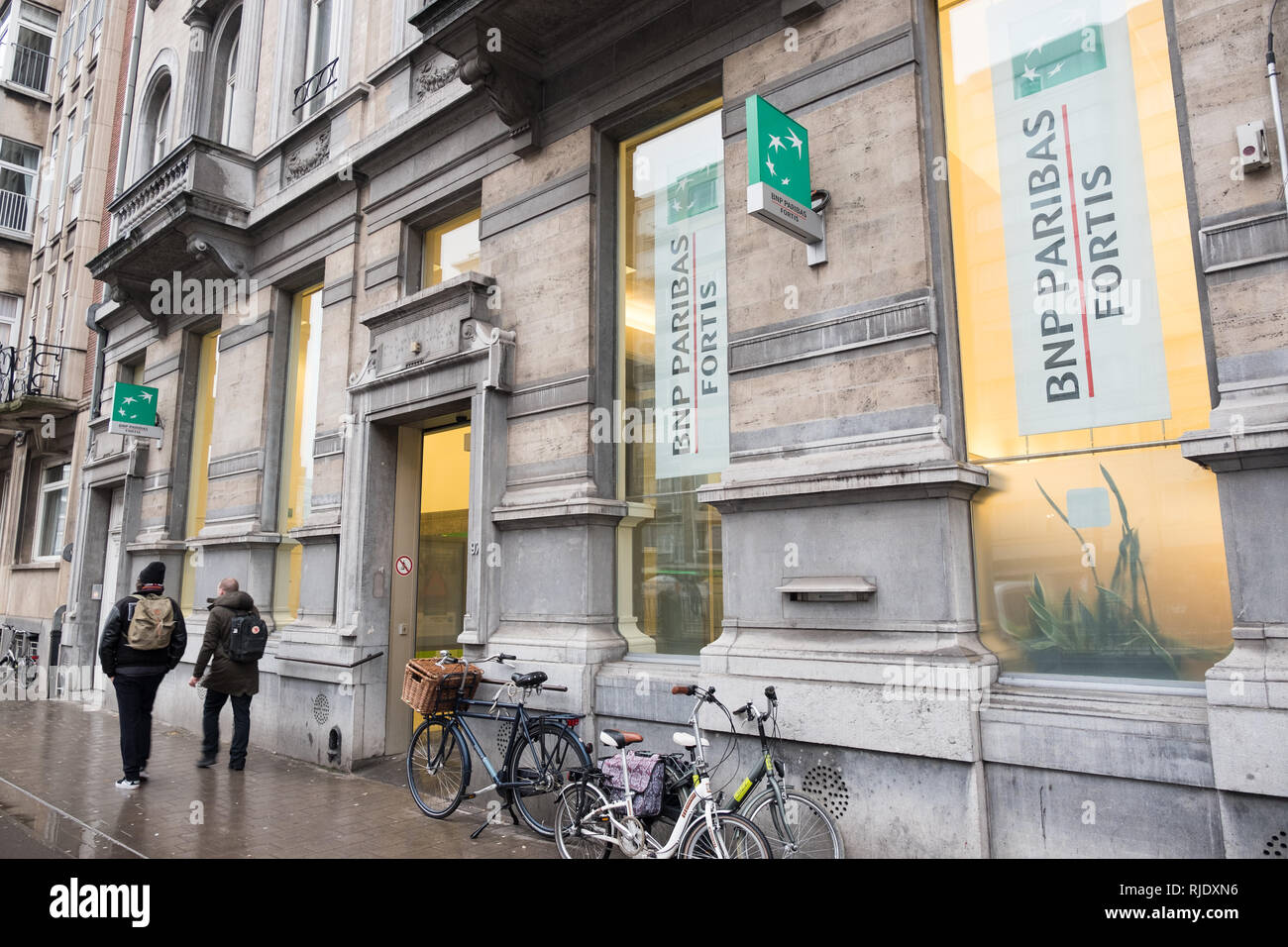 BNP Fortis Banque robberry en utilisant les tunnels et égouts Belgiëlei 95 Anvers Belgique Banque D'Images