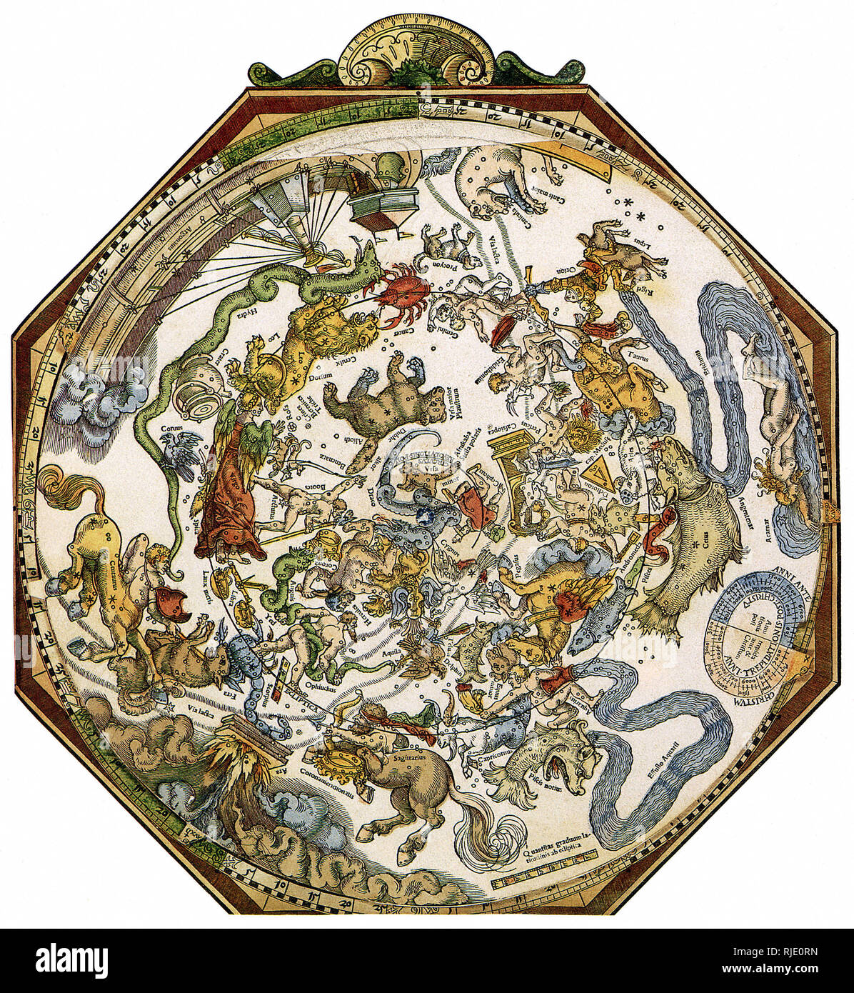 L'Apian Cartographie. Banque D'Images