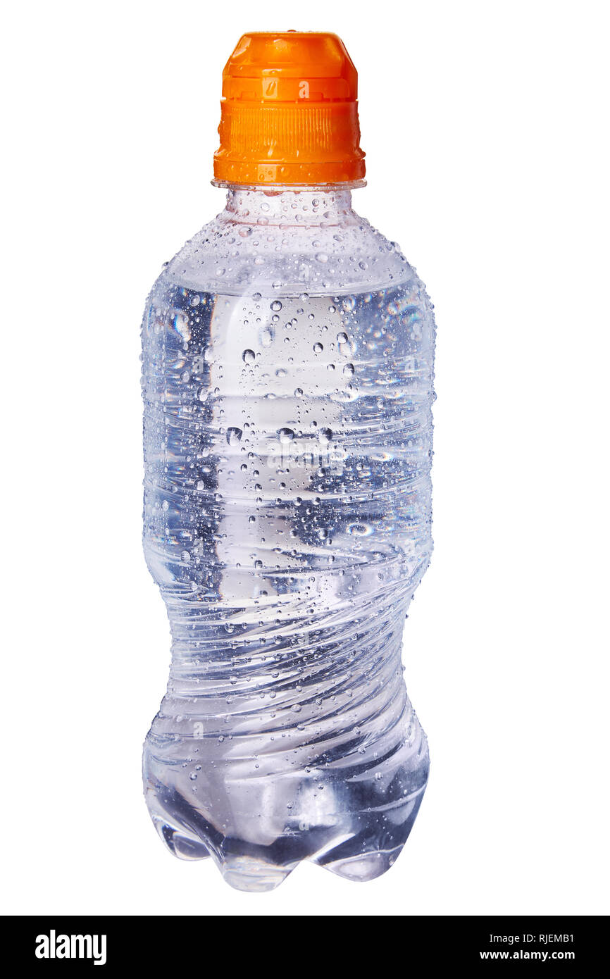 Petite Bouteille D Eau Potable Pure Isole Sur Fond Blanc Edition Sport A Capuchon Orange Bebe Nouveau Ne Et De L Eau Purifiee 0 5 Litre 0 33 L Photo Stock Alamy