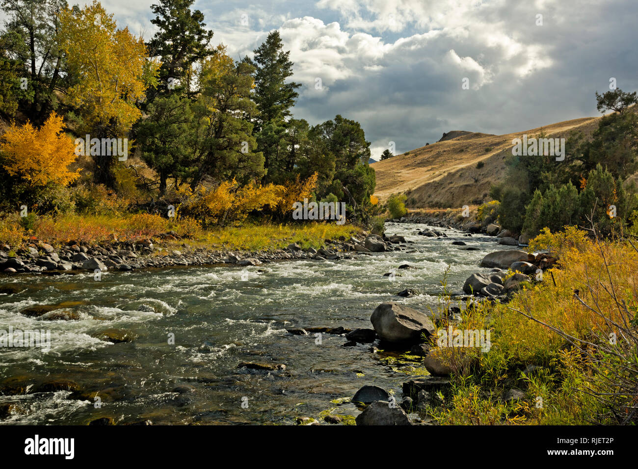 WY03202-00...WYOMING - Gardner, près de la ville de Gardiner dans le Parc National de Yellowstone. Banque D'Images WY03202-00...WYOMING - Gardner, près de la ville de Gardiner dans le Parc National de Yellowstone. Banque D'Images