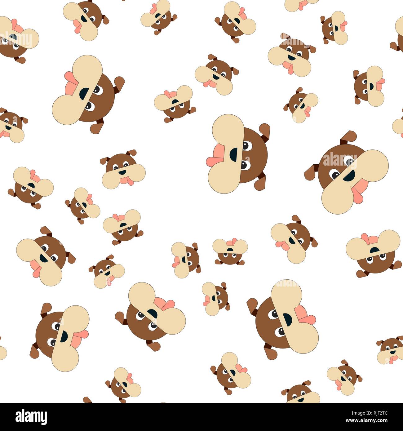 Modèle de chiens sans tête. Vector illustration dans un style de dessin animé. Illustration de Vecteur