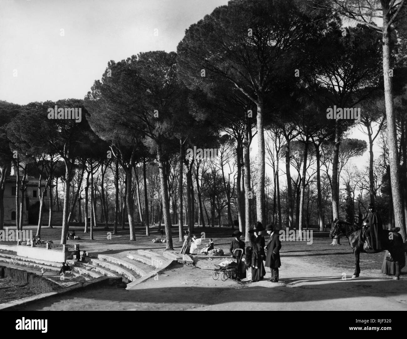 La piazza di siena, Villa Borghese, Rome, Latium, Italie 1930 Banque D'Images
