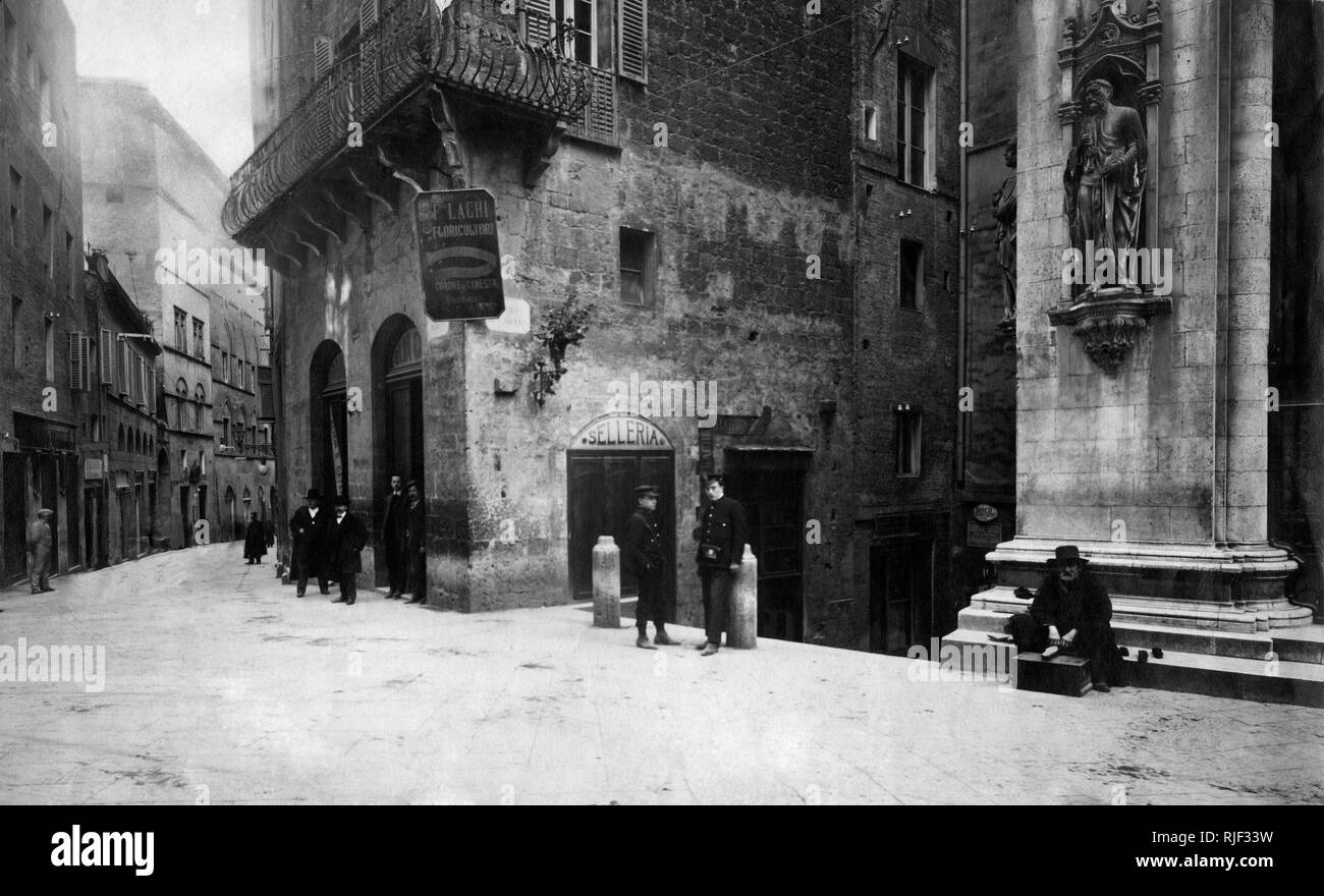 Ville, Sienne, toscane, italie 1900-10 Banque D'Images