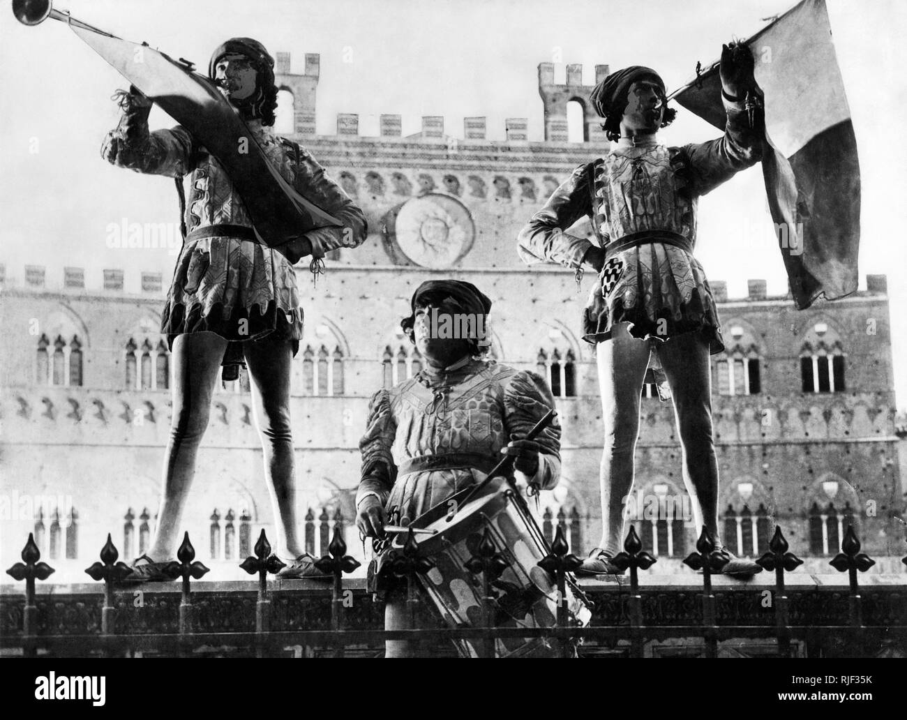 Palio de Sienne, Sienne, Toscane, Italie 1950 Banque D'Images