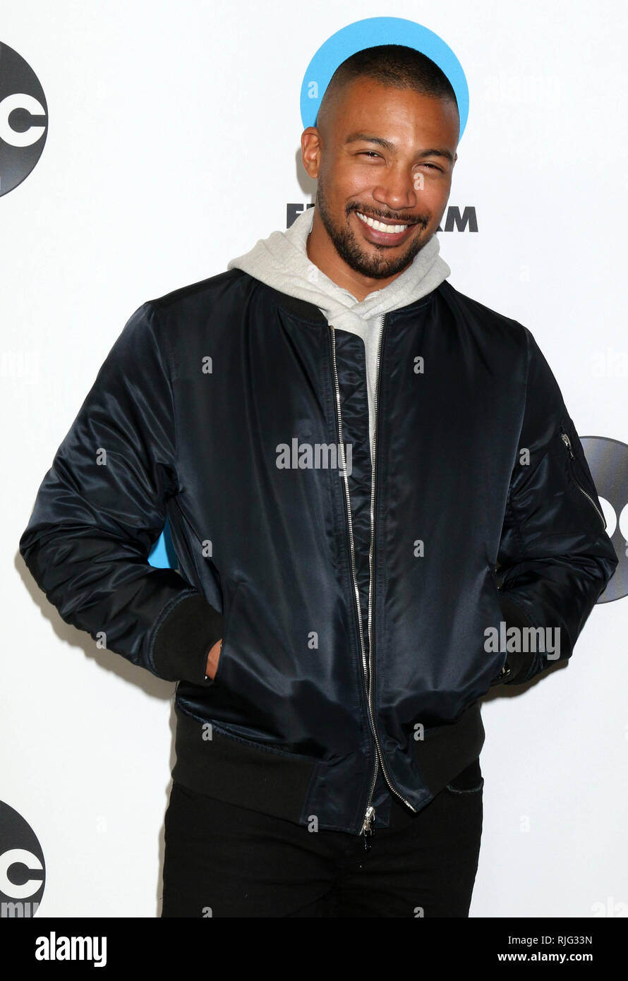 LOS ANGELES - Oct 5 : Charles Michael Davis à la Disney ABC Television Winter Press Tour Photo du Langham Huntington Hotel le 5 février 2019 à Pasadena, CA Crédit : David Edwards/MediaPunch Banque D'Images