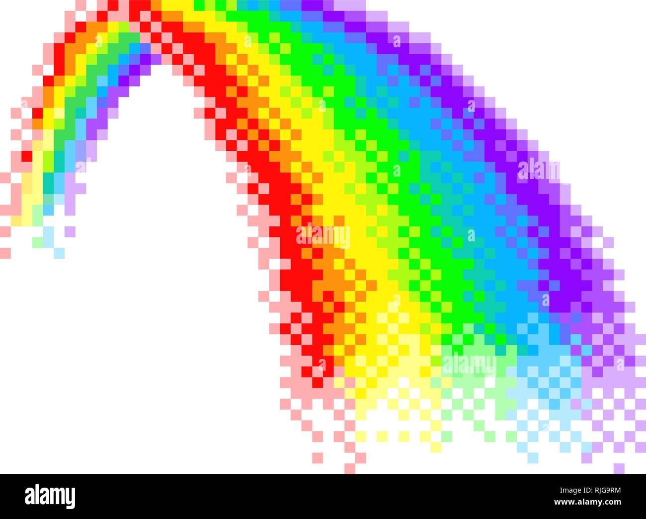 Rainbow Pixel Art 8 bits Arcade Jeu Vidéo Icon Image Vectorielle Stock ...