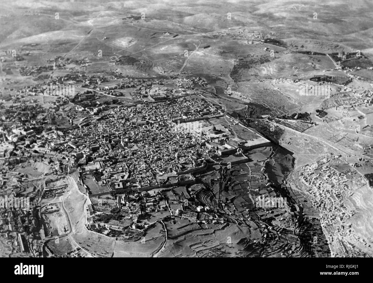 Moyen-orient, Israël, vue aérienne de Jérusalem, 1961 Banque D'Images