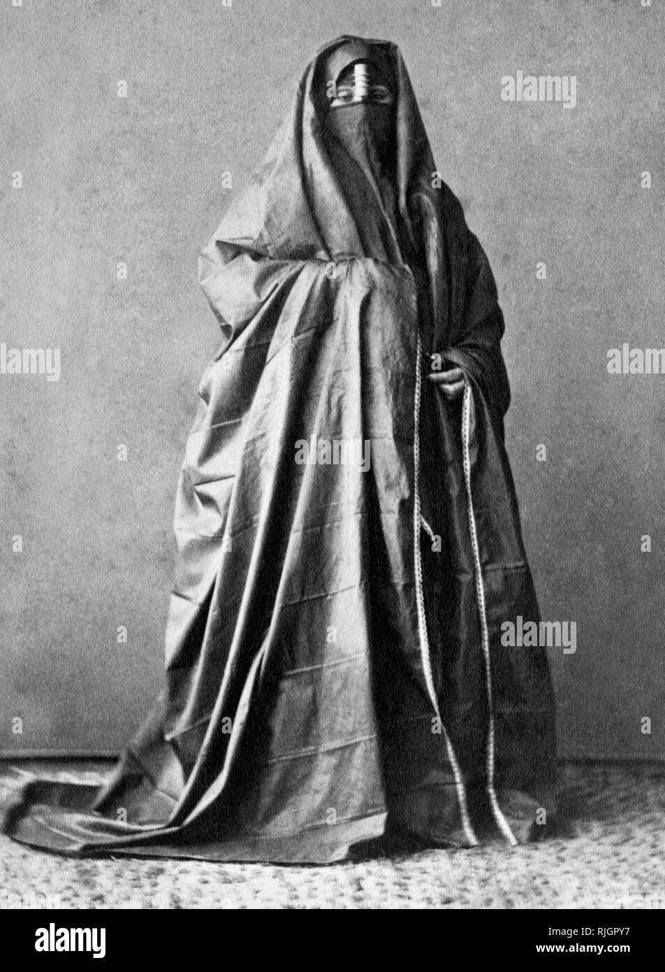 L'Afrique, l'egypte, Le Caire, jeune femme arabe, femme arabe, 1878 Banque D'Images