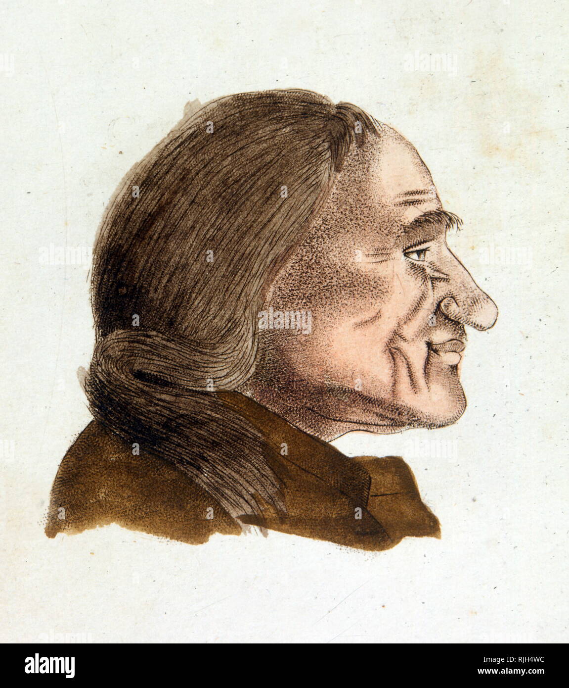 Illustration Dessin D Un Homme Chef De Le Lavater Portatif 1808 Un Ouvrage De Reference Medicale Francaise Photo Stock Alamy