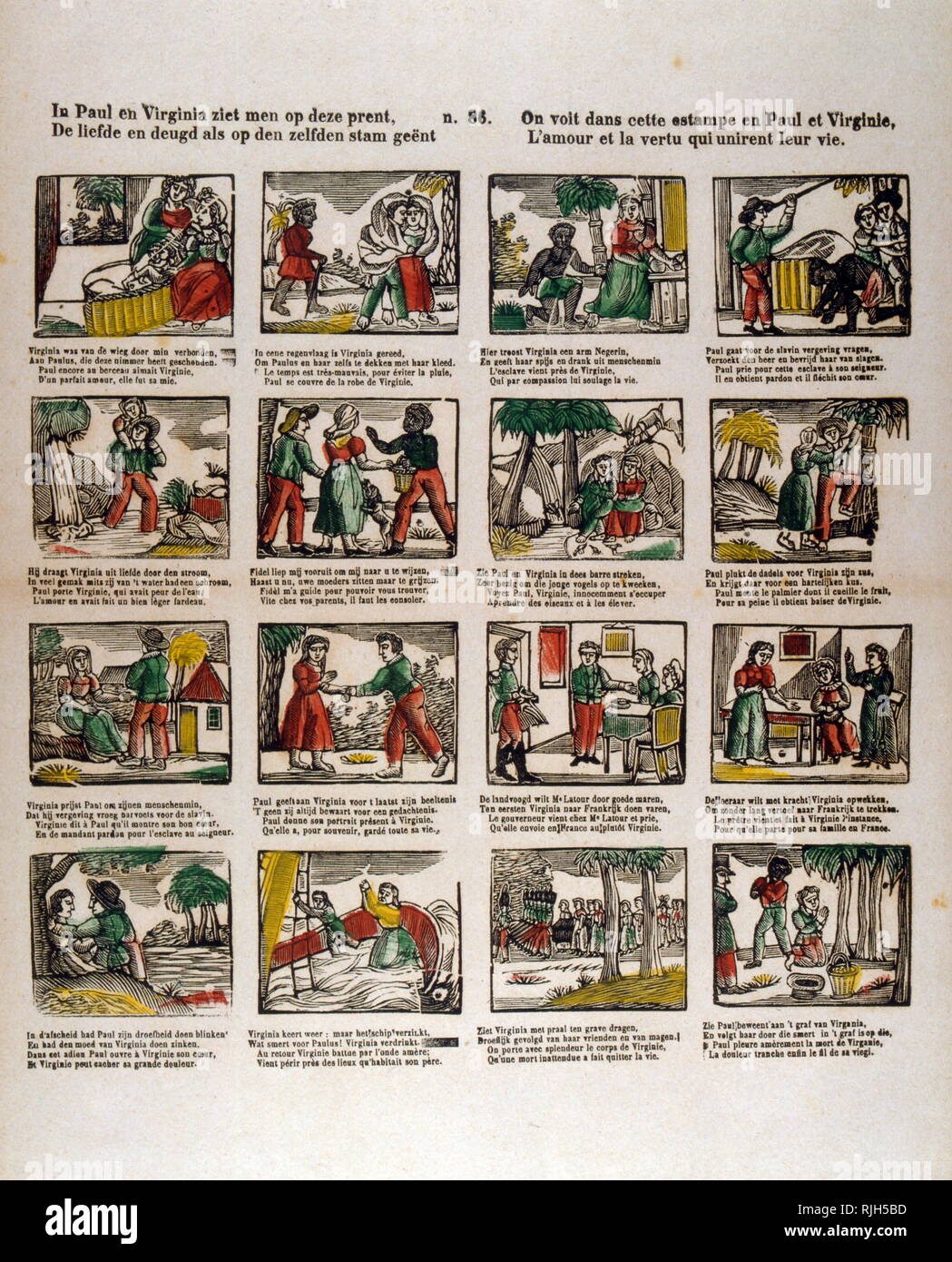 Version illustrée de Paul et Virginie (ou Paul et Virginie) ; un roman de Jacques-Henri Bernardin de Saint-Pierre, publié pour la première fois en 1788. Le titre du roman les caractères sont amis depuis leur naissance qui tombent en amour. L'histoire se déroule sur l'île de France sous l'autorité française ; bien que Paul et Virginie propres esclaves, ils apprécient leur travail et ne les traitent pas mal ; Banque D'Images