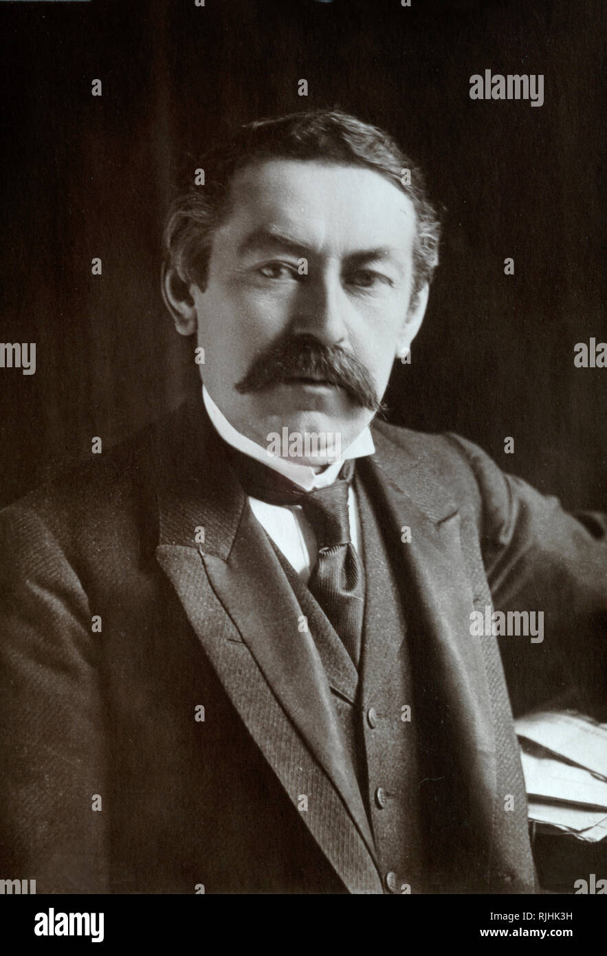 Portrait du Premier ministre français Aristide Briand (1862-1932) et homme politique français, Premier Ministre de la France au cours de la Troisième République. Banque D'Images