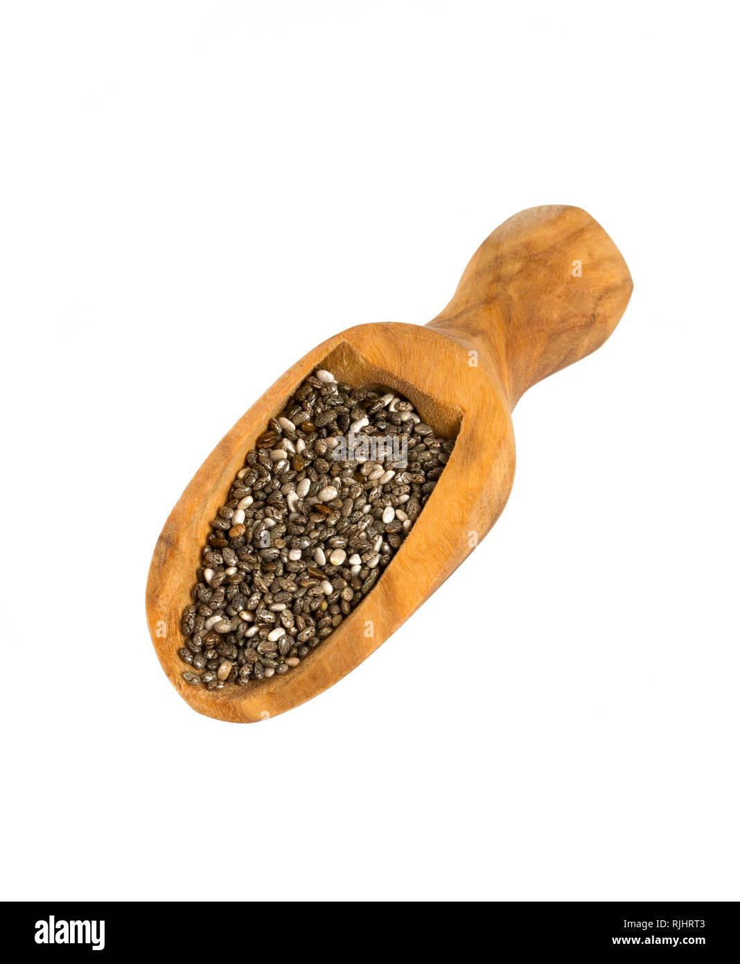 Chia seeds isolated on white Banque D'Images