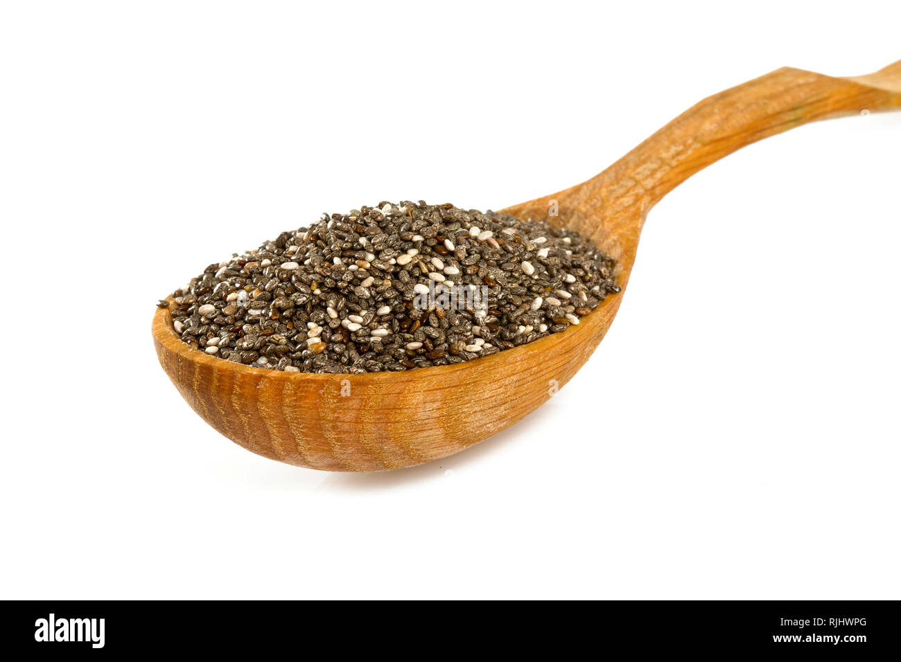 Chia seeds isolated on white Banque D'Images