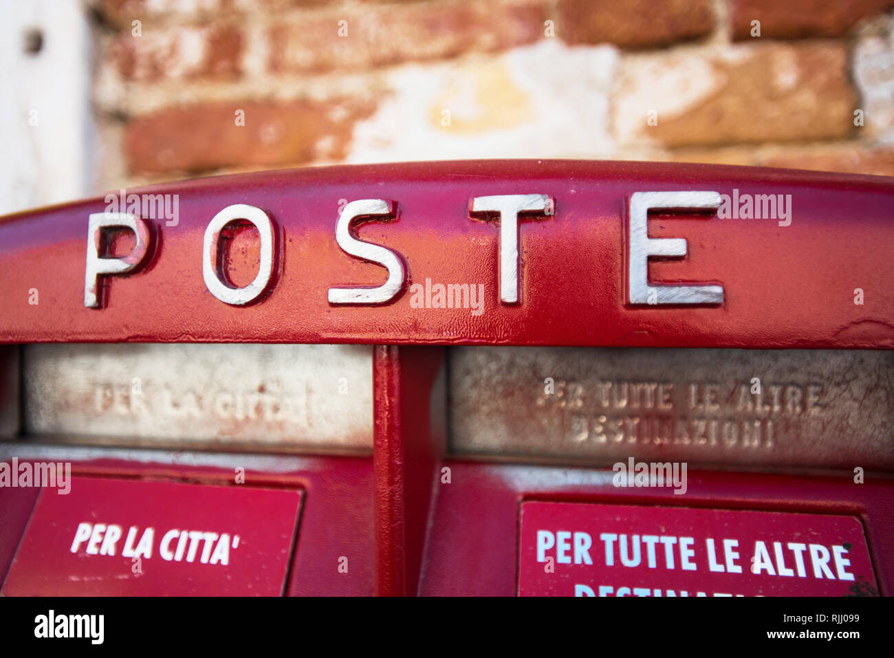 Poste. Boîte aux lettres. L'Italie. Banque D'Images