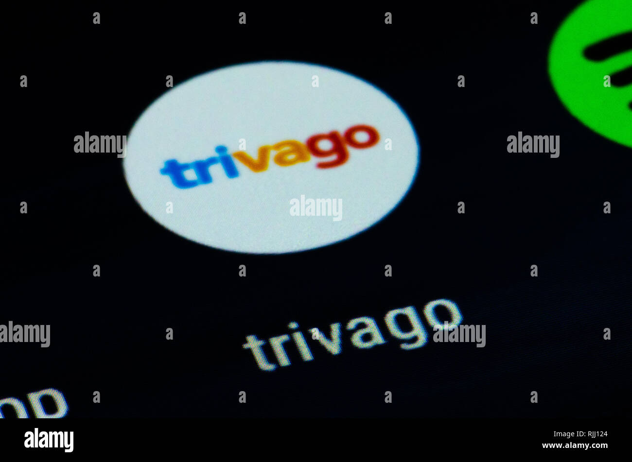 Trivago app, technologie allemande spécialisée dans les services liés à internet et des produits dans l'hôtel Banque D'Images