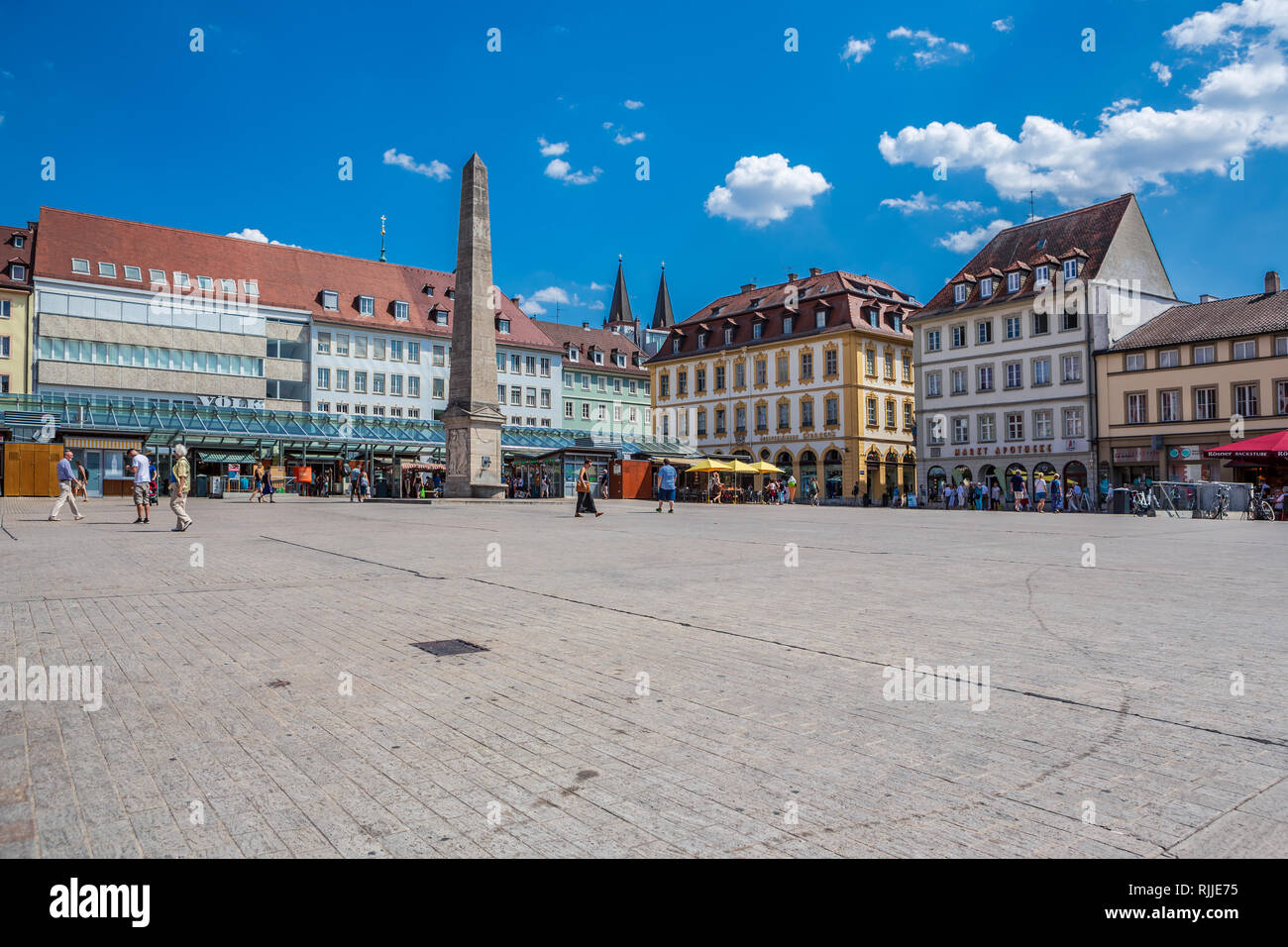 Würzburg, Allemagne - circa 2018, Août : La Place de Wurtzbourg en Allemagne Banque D'Images