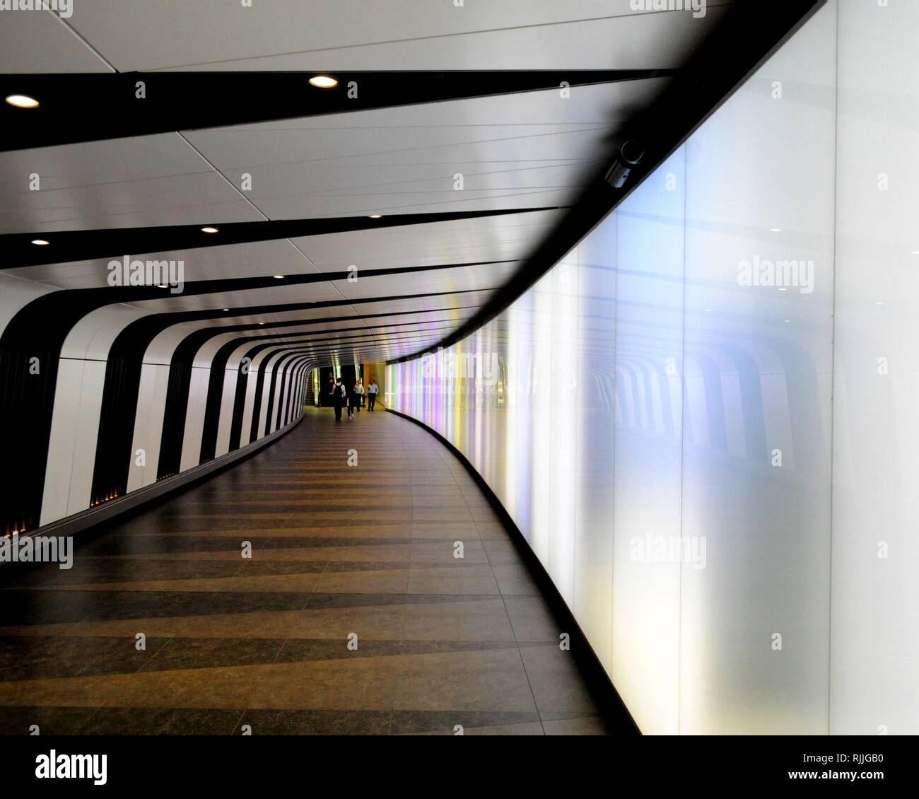 King's Cross Tunnel entre King's Cross et St Pancras, conçue par les Alliés & Morrison Architects, Londres, Royaume-Uni. Banque D'Images