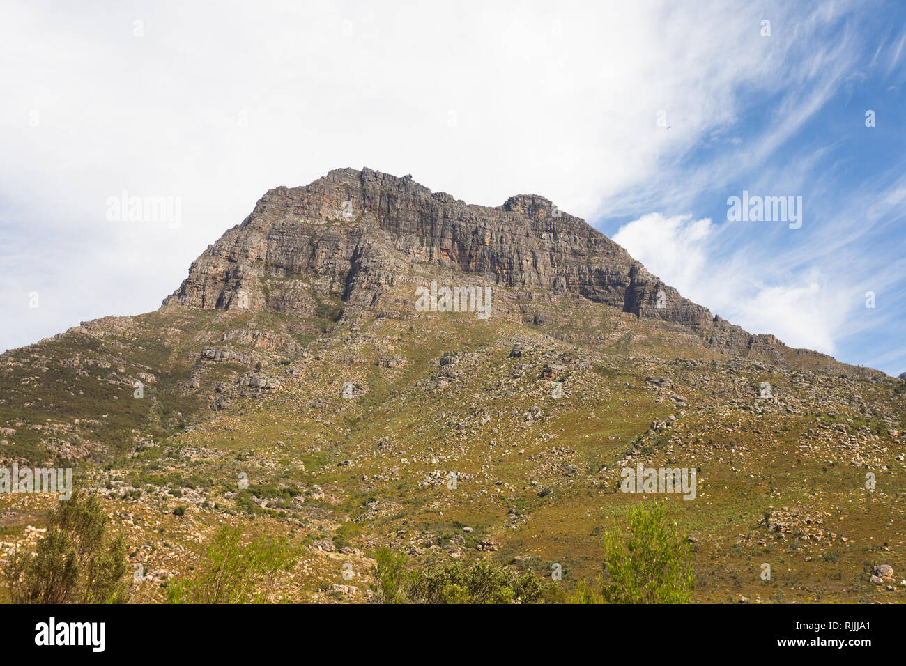 Montagnes dans la province de Western Cape Afrique du Sud, situé entre Paarl et Worcester, les montagnes du Toitskloof font partie de la ceinture plissée du Cap Banque D'Images