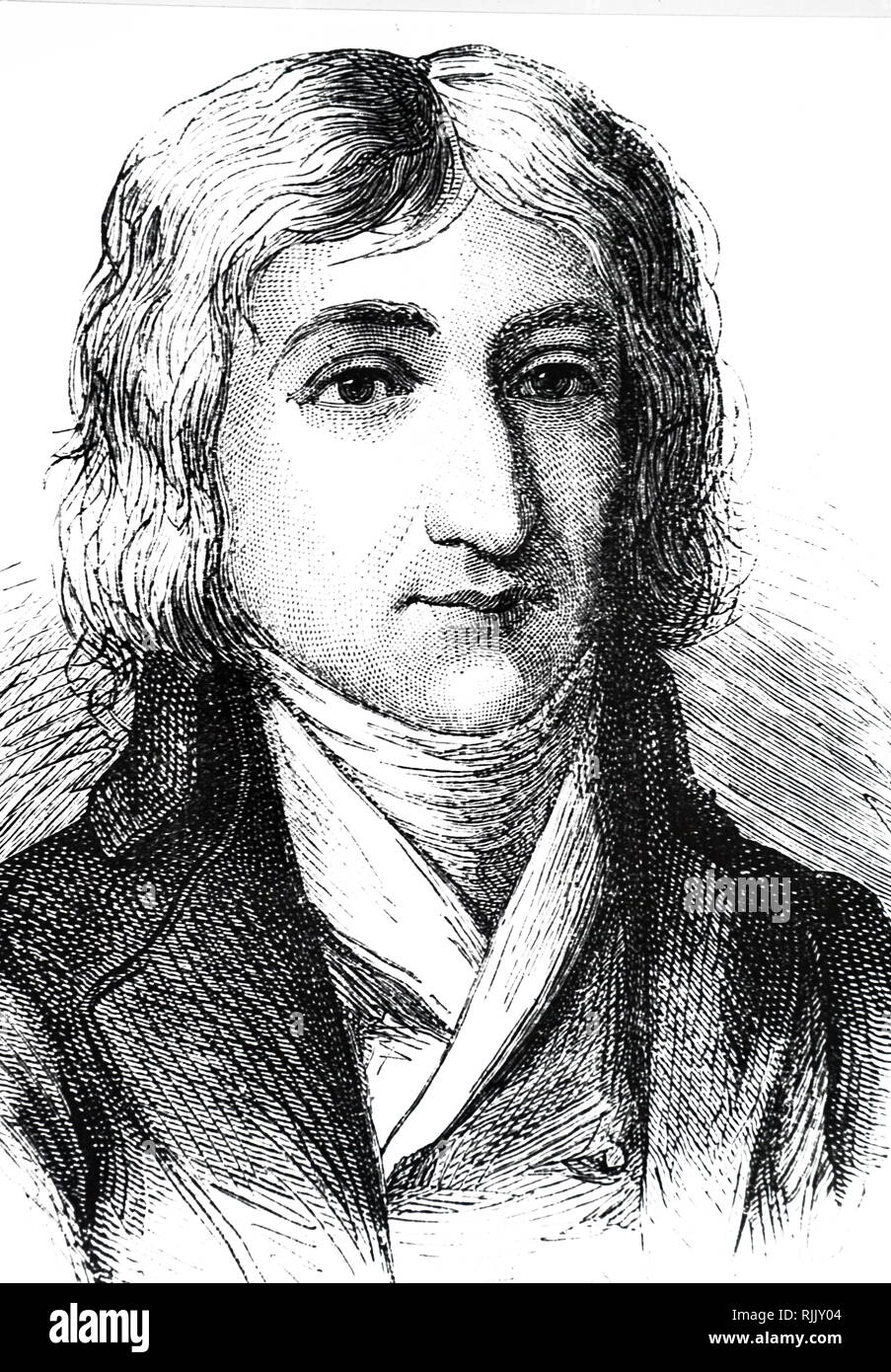 Andre-Jacques Garnerin (1769 - 1823), le français et l'aéronaute l'inventeur du parachute sans cadre. Portrait 1870 Banque D'Images