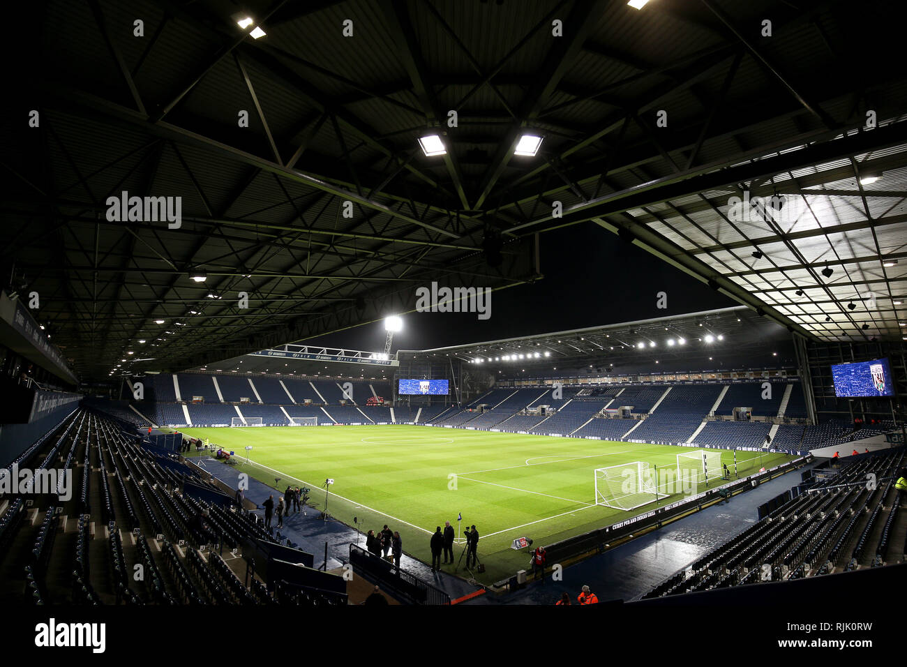 Une vue générale de l'aubépine le sol avant le match au cours de la FA Cup quatrième relecture ronde match à The Hawthorns, West Bromwich. Banque D'Images