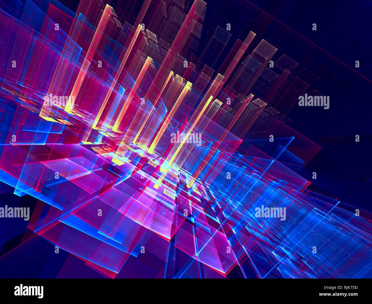 Contexte En Perspective Style Technologie Fractales Generees Numeriquement Photo Stock Alamy
