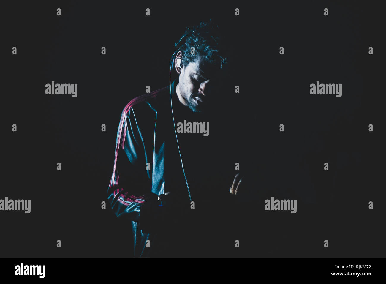 Milan, Italie. 6 Février, 2019. Grant : "Papa G' Marshall, du groupe de trip hop britannique Massive Attack en live sur scène à Milan, lors du Forum d'Assago, pour le 'tour' mezzanine crédit 2019 : Alessandro Bosio/Alamy Live News Banque D'Images