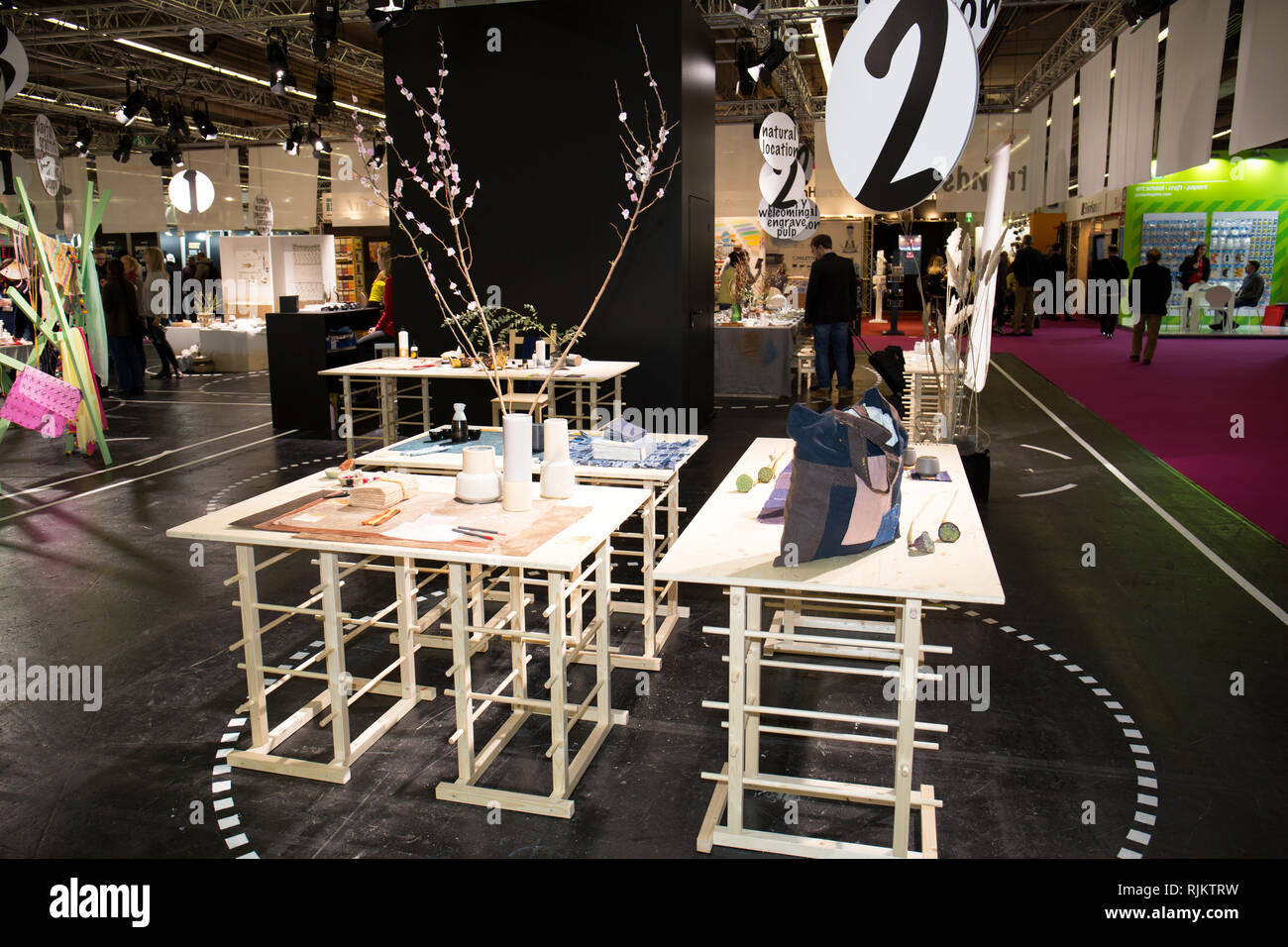 Impressions du monde plus grand salon international de l'artisanat et bricolage les tendances, exigences de l'artiste à Frankfurt am Main Allemagne en janvier 2019 Banque D'Images