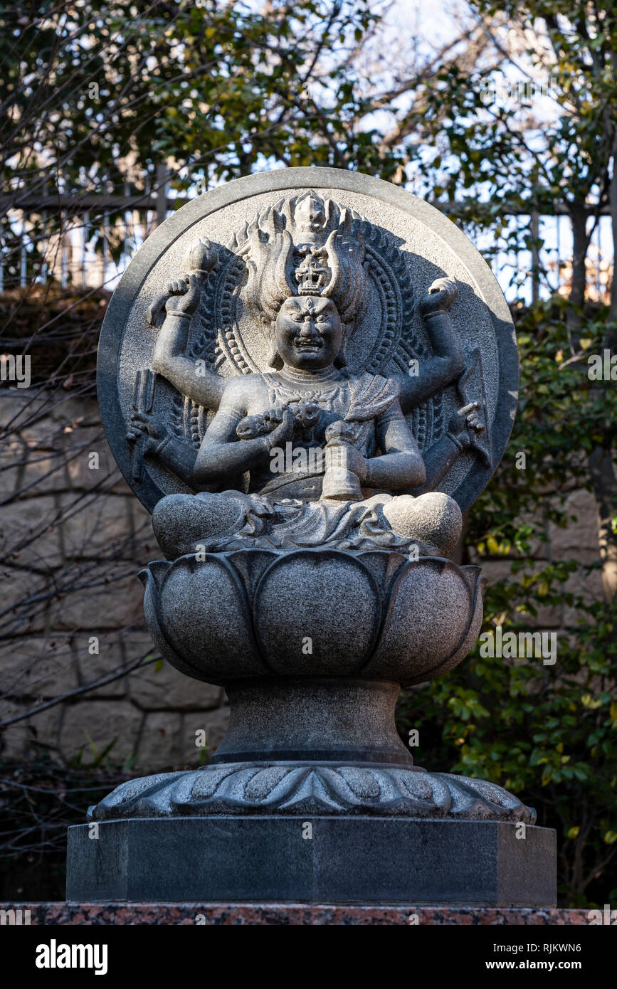 Temple Ryusenji connu sous le nom de Meguro Fudo, Meguro-Ku, Tokyo, Japon Banque D'Images