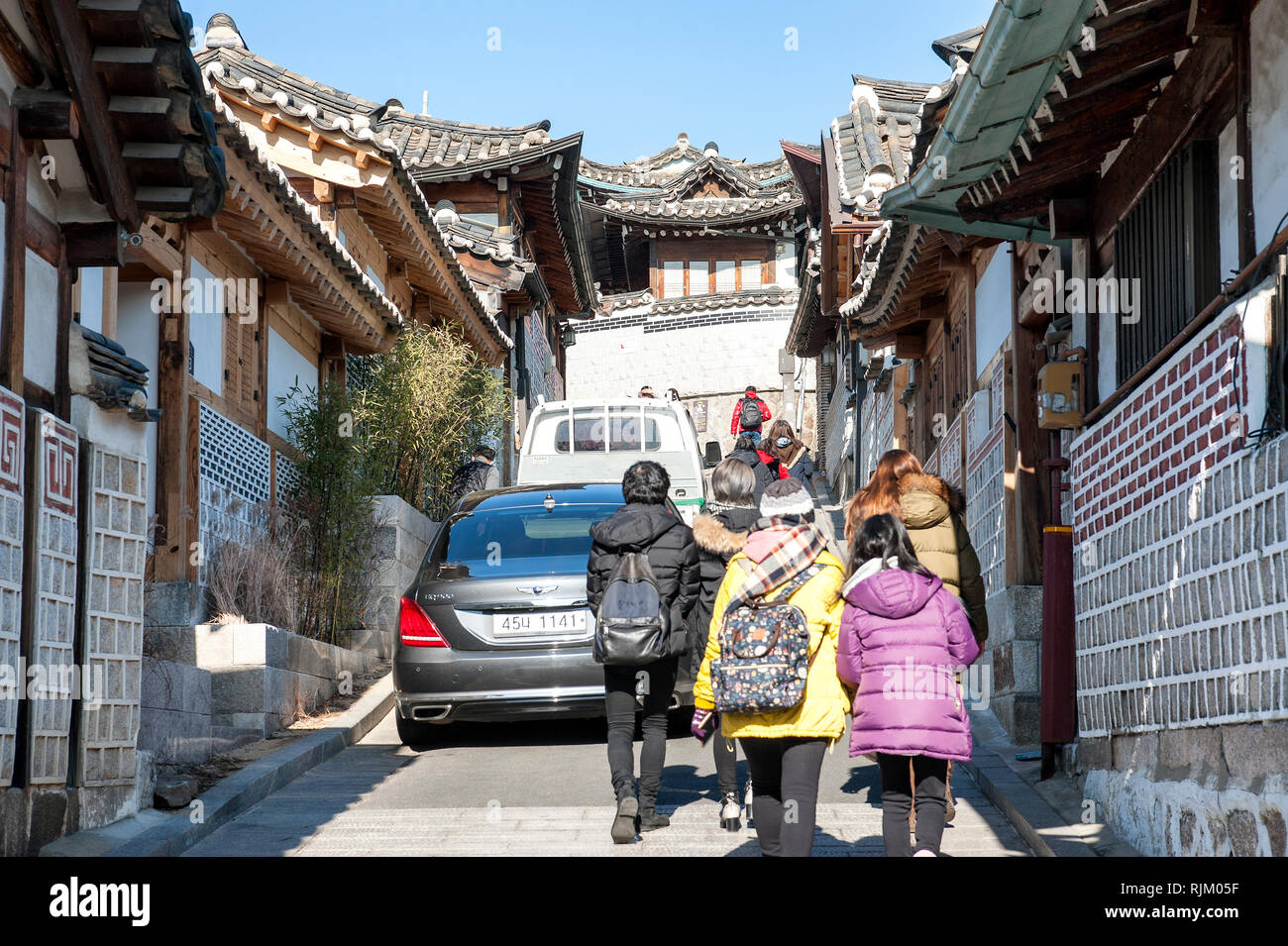Le village de Bukchon Hanok, Séoul, Corée du Sud Banque D'Images