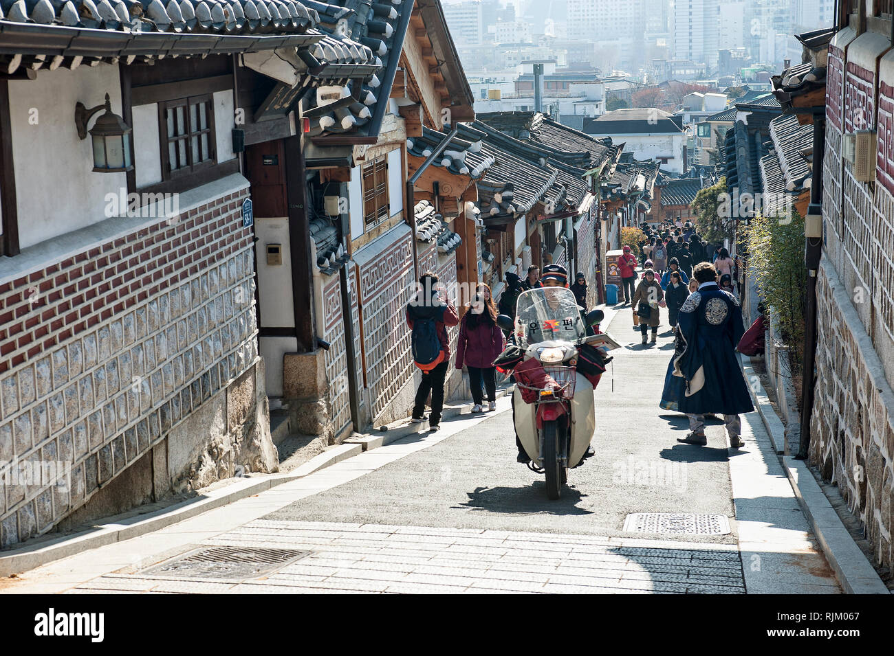 Le village de Bukchon Hanok, Séoul, Corée du Sud Banque D'Images