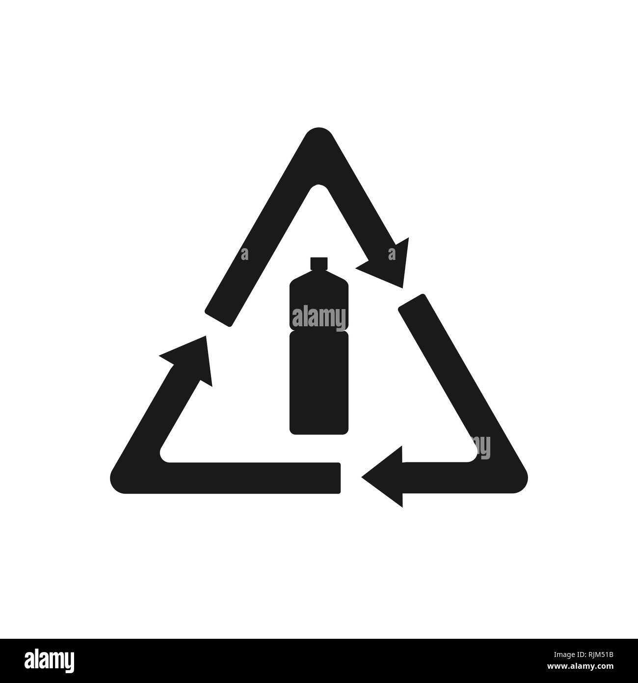 Bouteille en plastique recyclable, recyclé l'icône. Illustration vectorielle, modèle plat. Illustration de Vecteur