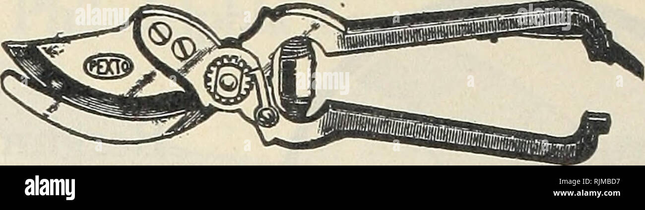 . Barnard's 1927. Les catalogues de graines de semences de légumes, graines de fleurs ; Catalogues Catalogues ; pépinières (horticulture). catalogues anglais importés-acier-riveté, dos. N° 0, 1,50 $ ; n° 1, 1,50 $ "forgeron de village" tout un dédoublement de l'intérieur de style anglais. N° 33. 85c, chaque pique-7XG2 lame de 81 cm. Chacun, 2,15 $. Lame en acier trempé et poli, attaché avec deux vis à poignée. Fin du clip de fixation, le boulon a l'écrou de réglage et la régulation de cliquet. Volute en acier bleui au printemps. N° R170-9-in.-pleine et poli nickelé. w c" n • , . 2,35 $ par paire, J P"t ?"pouce' Wlth adjusta Banque D'Images