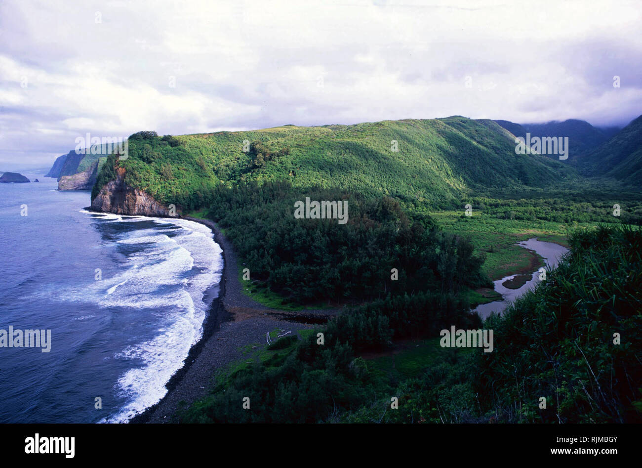 La Vallée de Pololu,donnent sur Big Island, Hawaii Banque D'Images