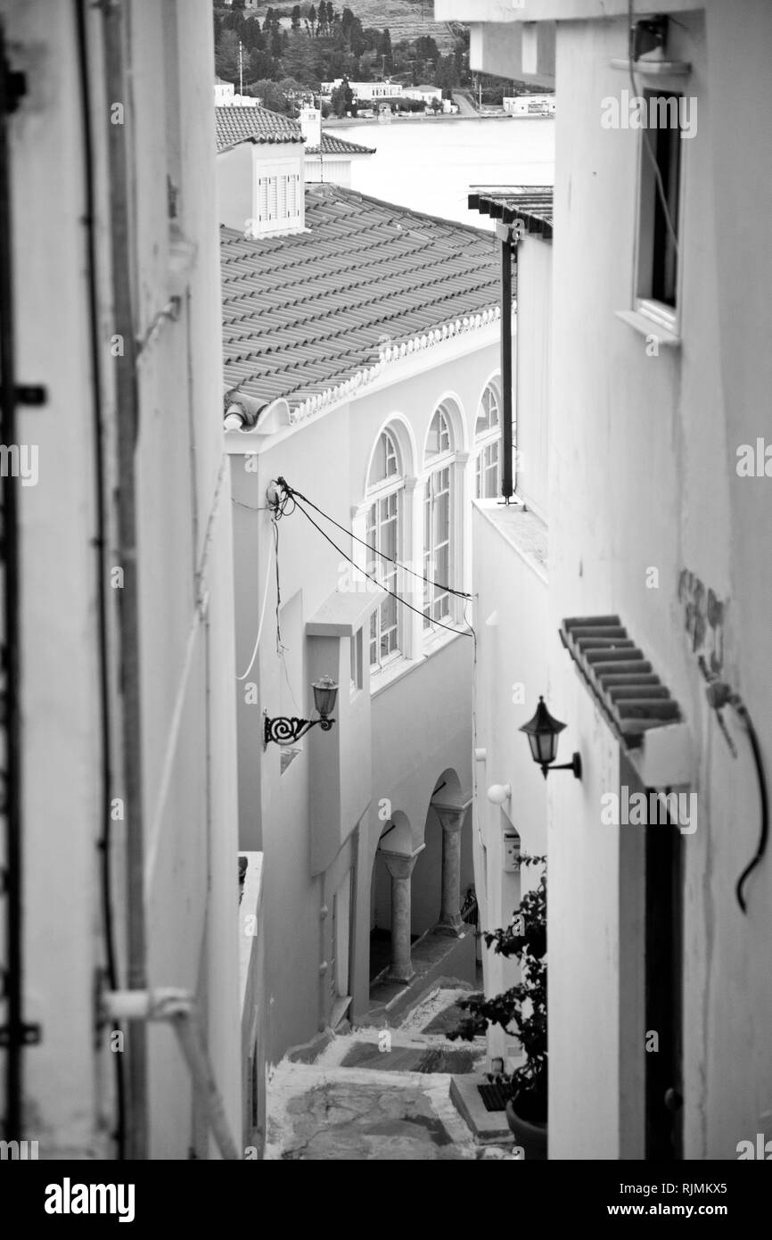Village de l'île Andros Andros en Grèce Banque D'Images