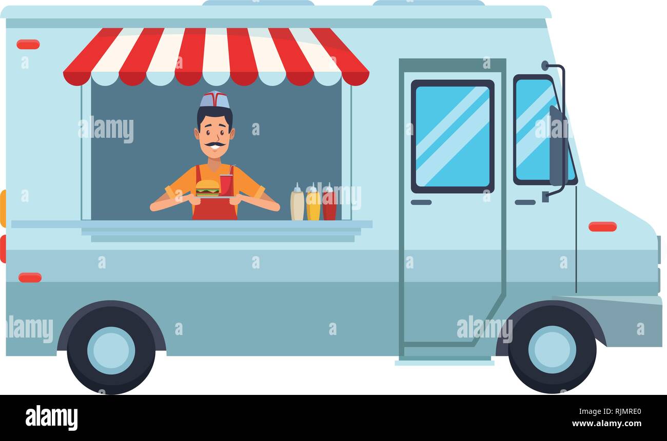 images Food Truck Italien Dessin https www alamyimages fr fast food truck cartoon image235256056 html
