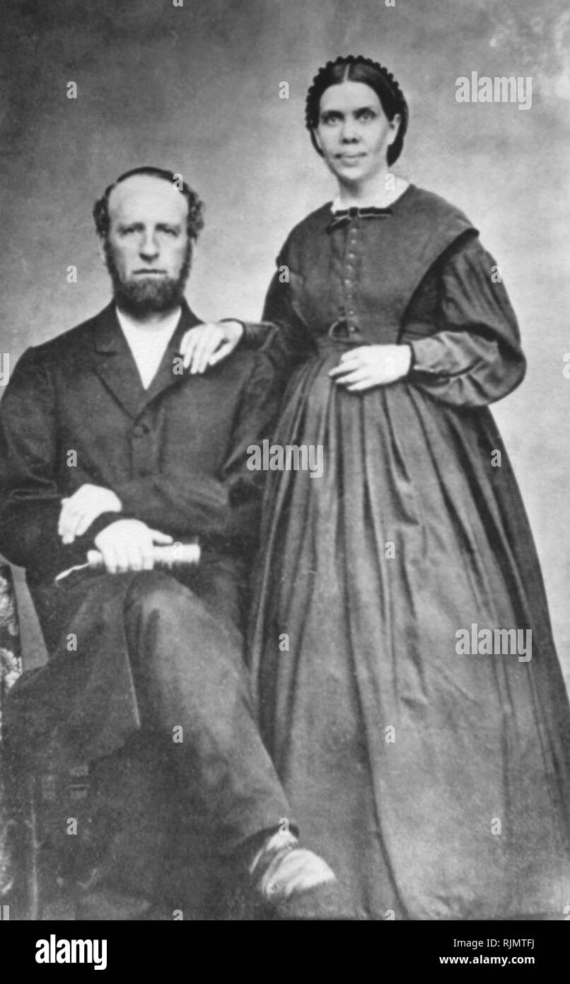 James et Ellen White, co-fondateurs de l'Église adventiste du septième jour. Banque D'Images