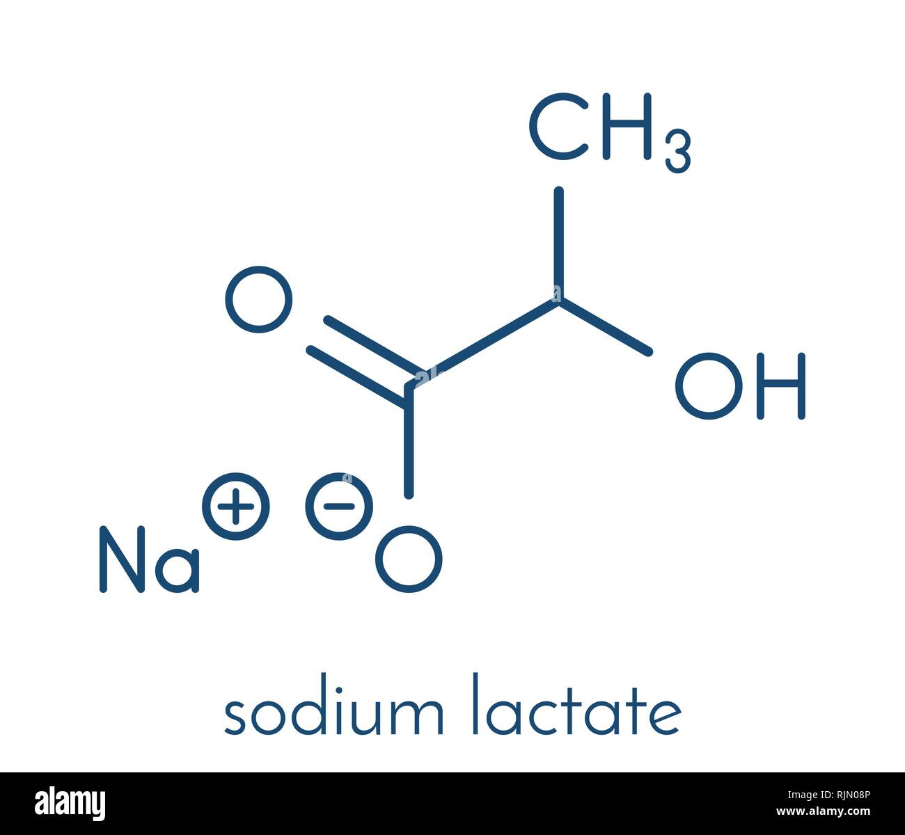 Le lactate de sodium, la structure chimique. Formule topologique Image Vectorielle Stock Alamy