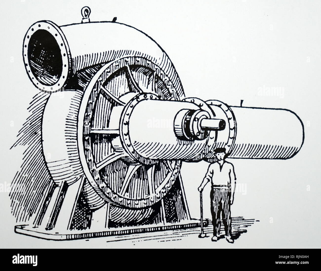 Illustration de pompe centrifuge pour une drague suceuse, Londres, 1913. Banque D'Images