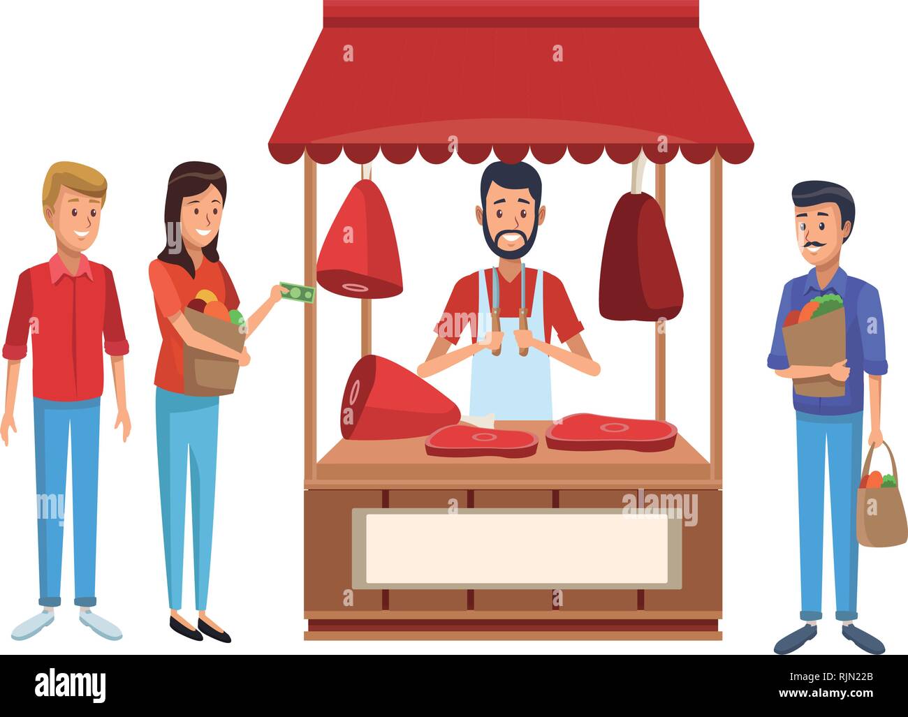Boucherie viande cartoon Illustration de Vecteur