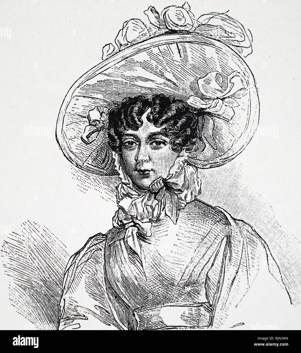 Illustration montrant Victoria Mary Louisa, duchesse de Kent (1786-1861). Mère de la reine Victoria Banque D'Images